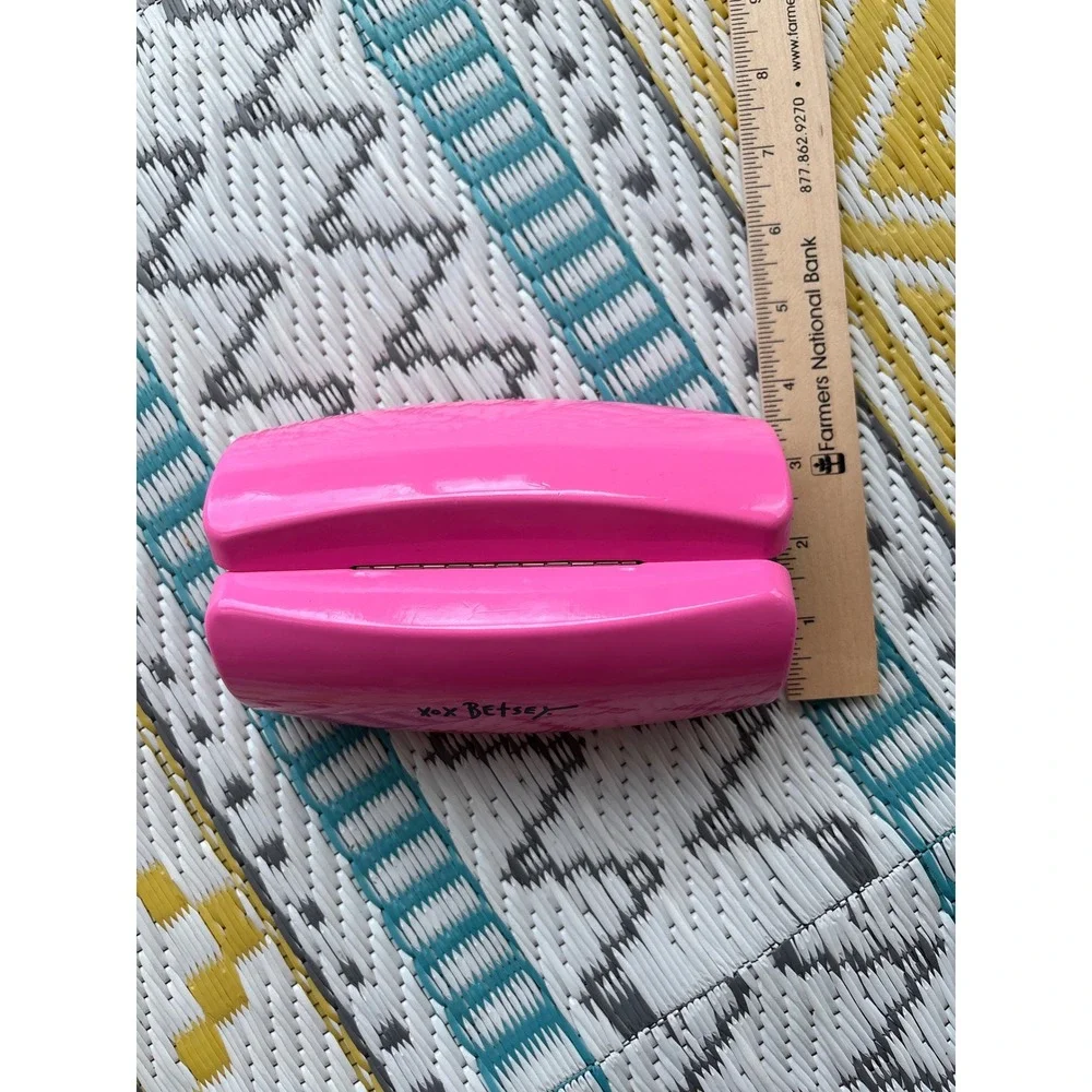 Betsey Johnson Hot Pink Hard Shell Sunglasses Case Polka Dot Interior